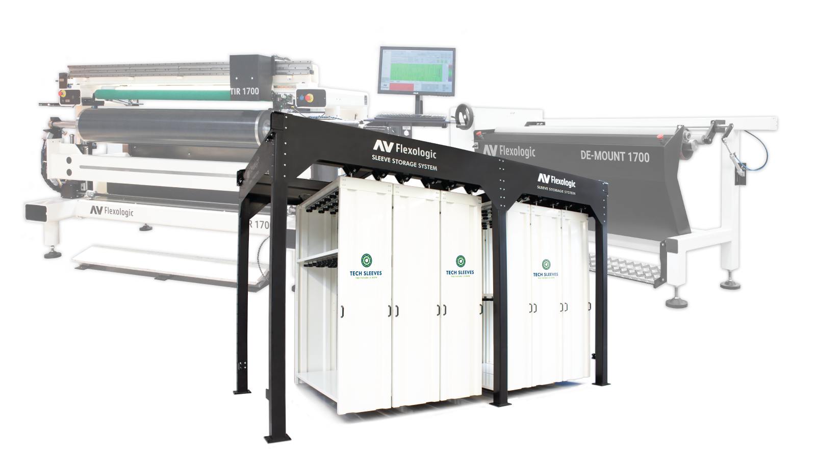 Supporting equipment such as sleeve storage