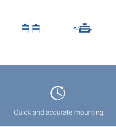 Diagram presentinng that with the use of the SAMM 2.0 2 traditional manual mounting machines will be replaced by only one SAMM
